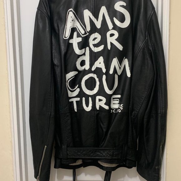 SCOTCH & SODA LEATHER JACKET NWT - Picture 6 of 11